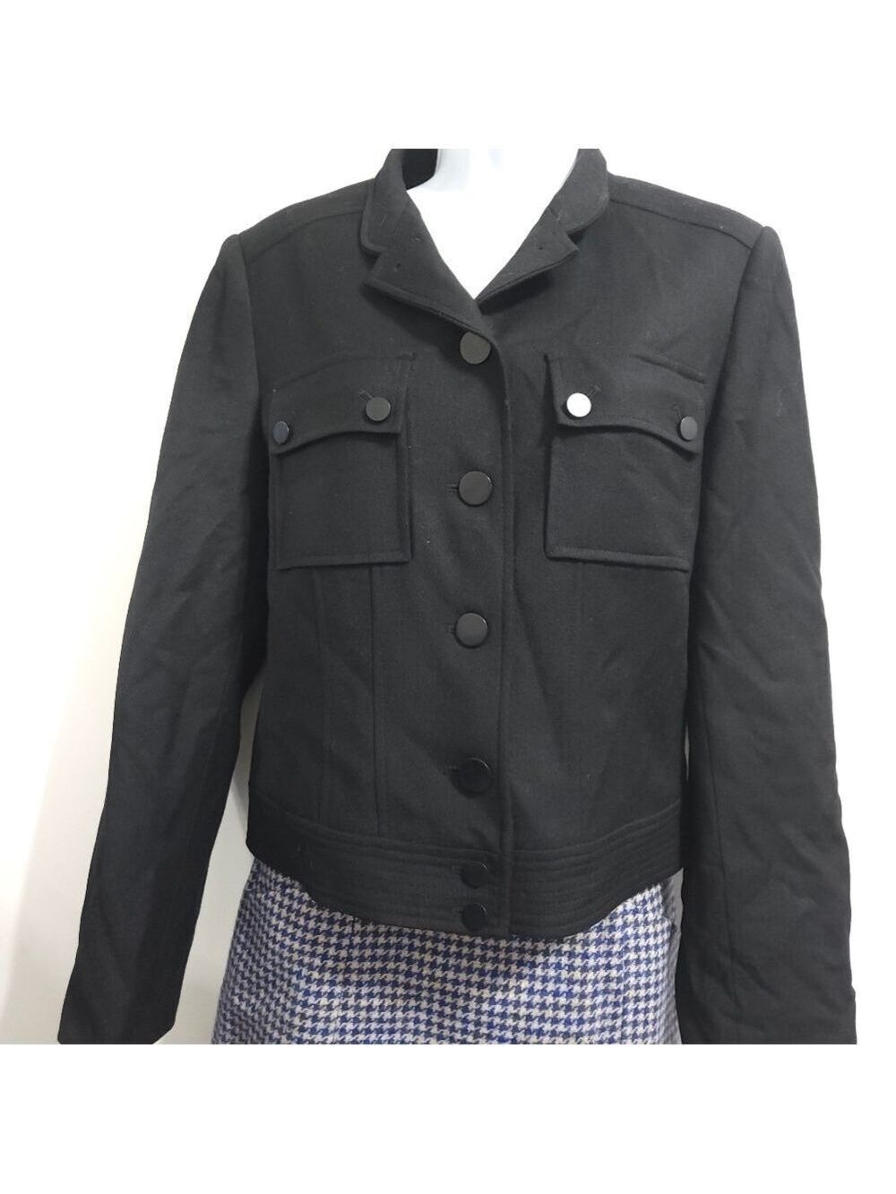 TABLOTS Black Wool Jacket Size 8